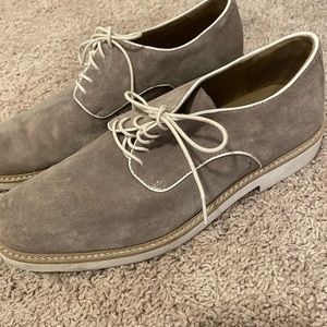 Grey suede dress shoes